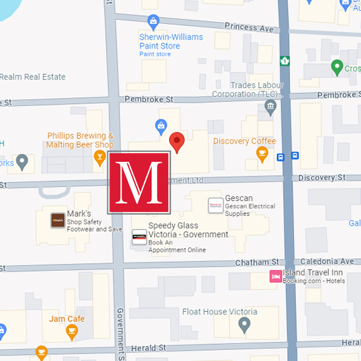 Location of Murrays at 2013 Government Street, Victoria, BC, Canada